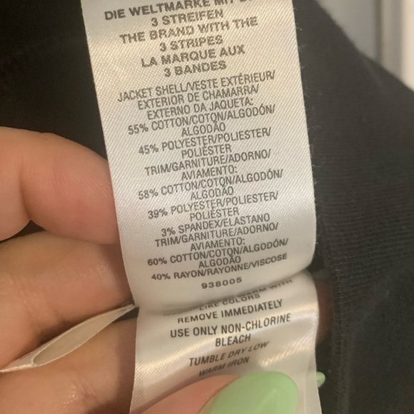 Adidas The Brand with 3 Stripes Women’s Jacket with Blue & White Stripes, Size L - Picture 5 of 6